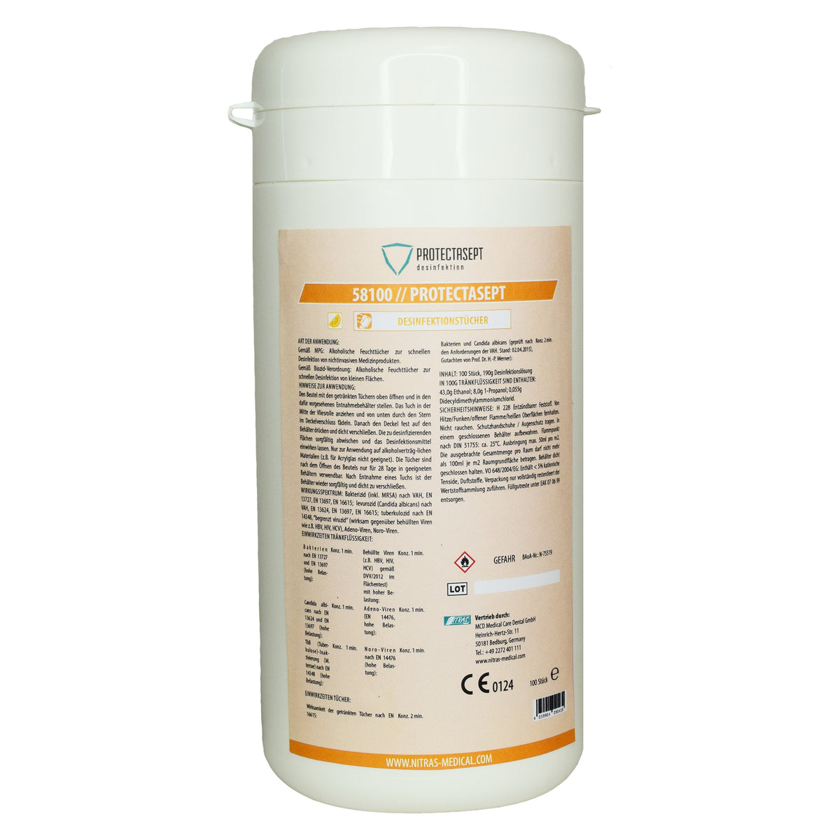 disinfectant wipes in the can
