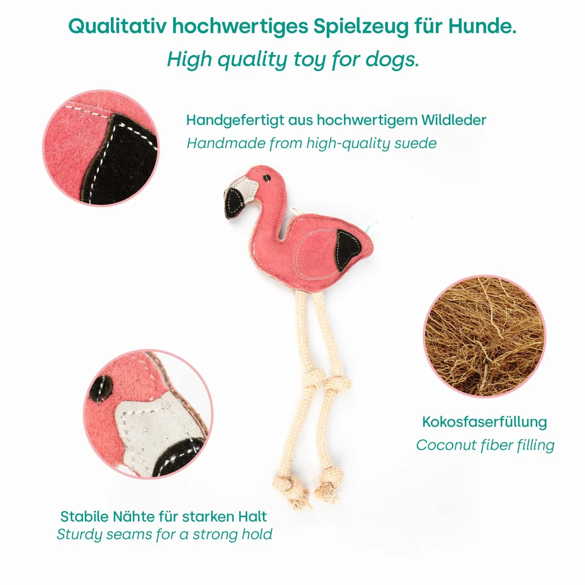 tug toy flamingo