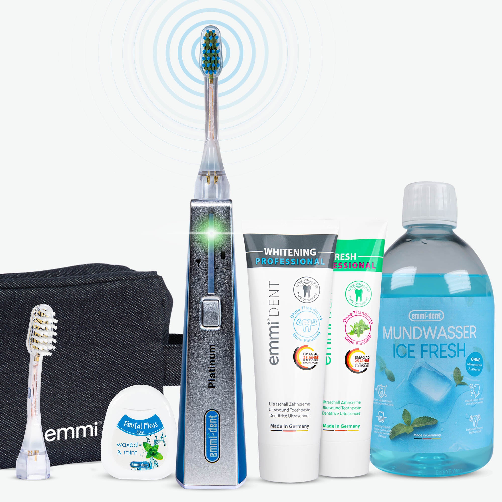 Brosse à dents à ultrasons Platinum White Teeth Set