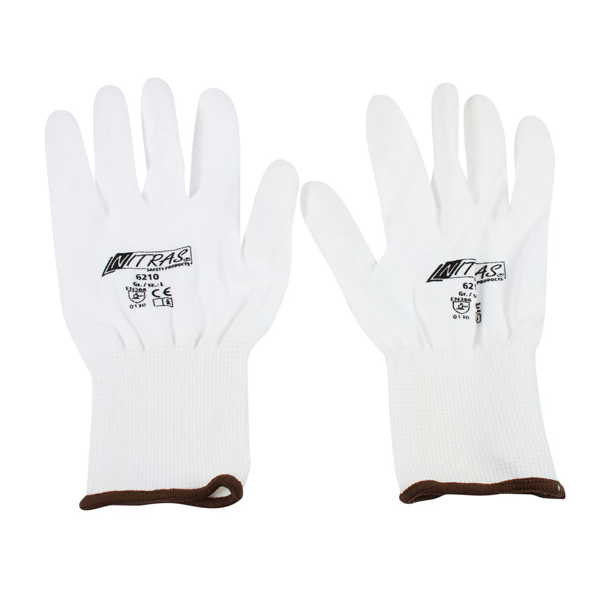 Guantes de nailon blancos